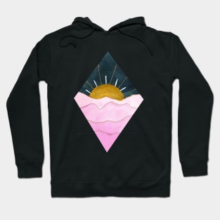 Fuchsia and Gold Sunset Hoodie